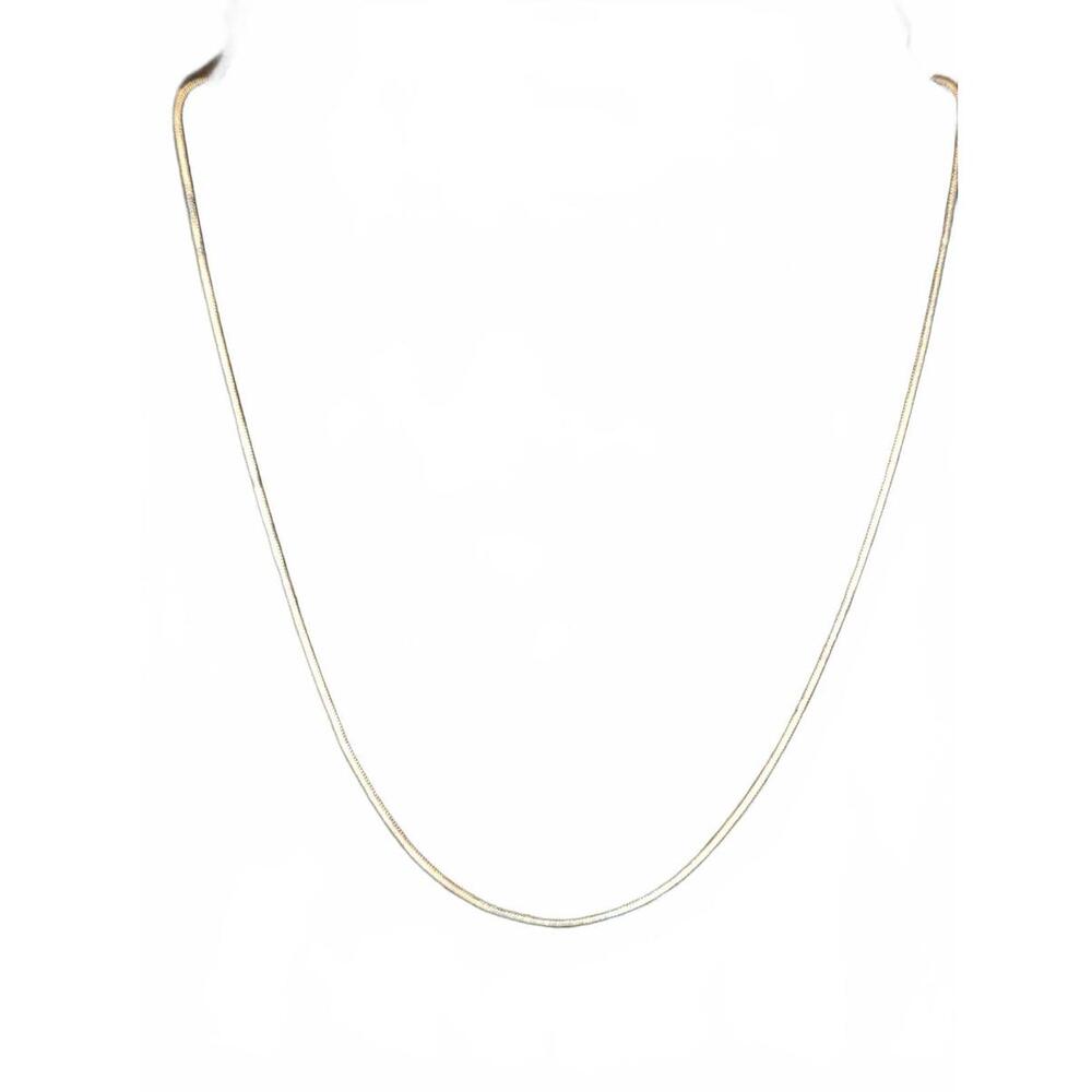 Simple Gold Tone Snake Chain Necklace